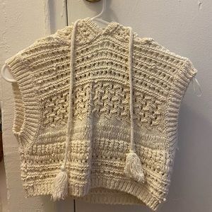 ZARA Crochet Sleeveless Sweater, Size Small